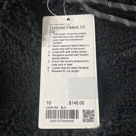 Lululemon Textured Fleece 1/2 Zip - Picture 7 of 7